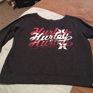 Hurley sweatshirt dark gray. EUC 🌟🌟🌟
